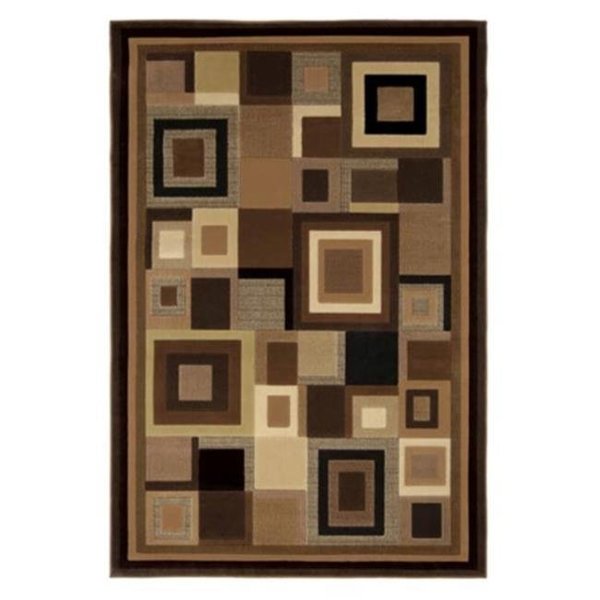 Home Dynamix Home Dynamix 769924119914 3 ft. 3 in. x 5 ft. 2 in. Catalina Virginia Area Geometric Rug - Black & Brown 769924119914